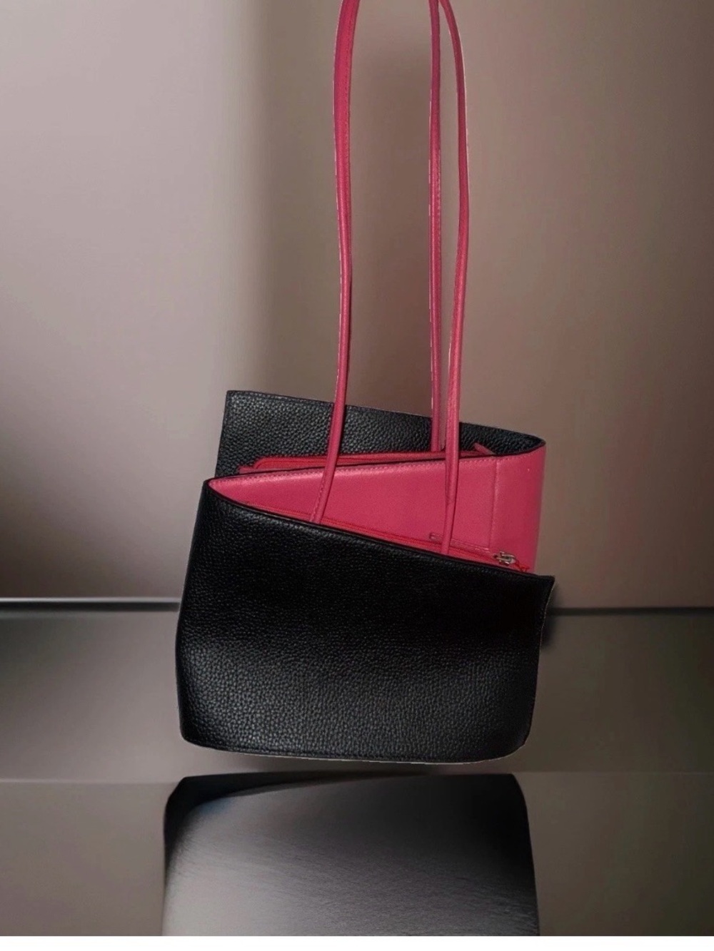 Black and Pink Cleo and Patek 90s Two-Tone Women’s Shoulder Bag